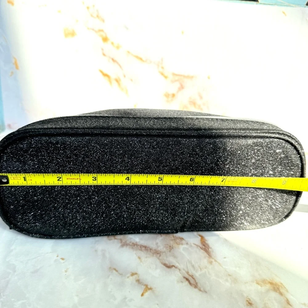 Lancôme Sparkly Clutch Makeup Bag - Black Glittery Toiletry Kit